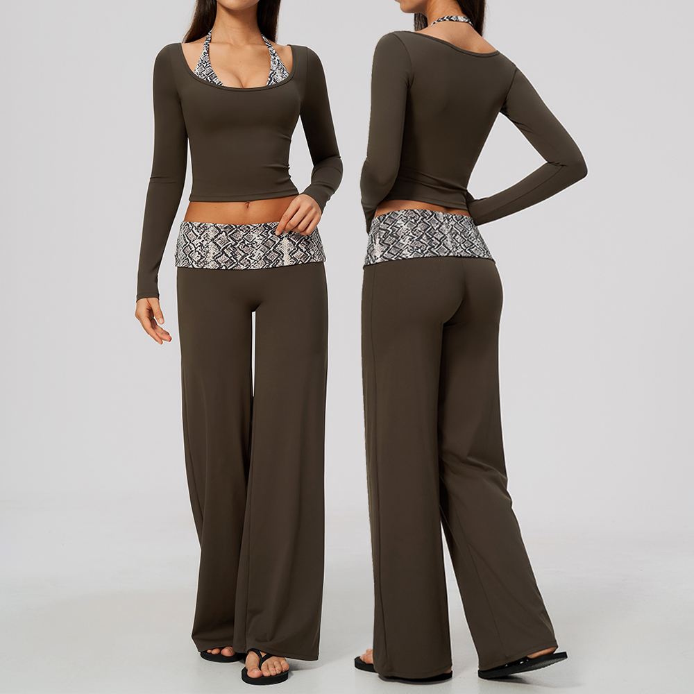 Compression Long Pant - Yoga Takımı, Spor Takımı, 2 Parçalı