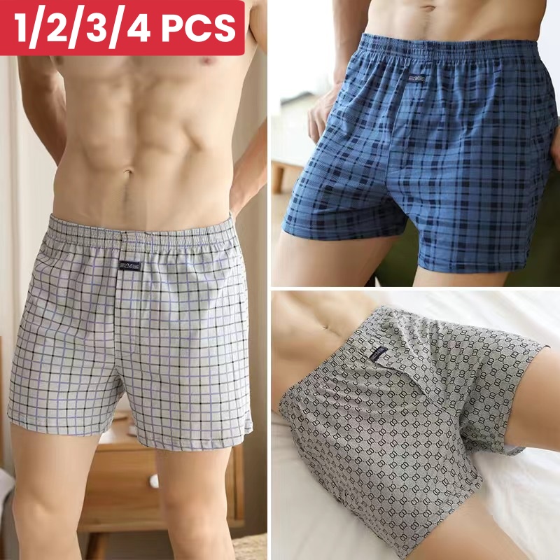 Boxer Brief Pack Cotton - 1/2/3/4 adet artı boyutu M-XXXL pamuk